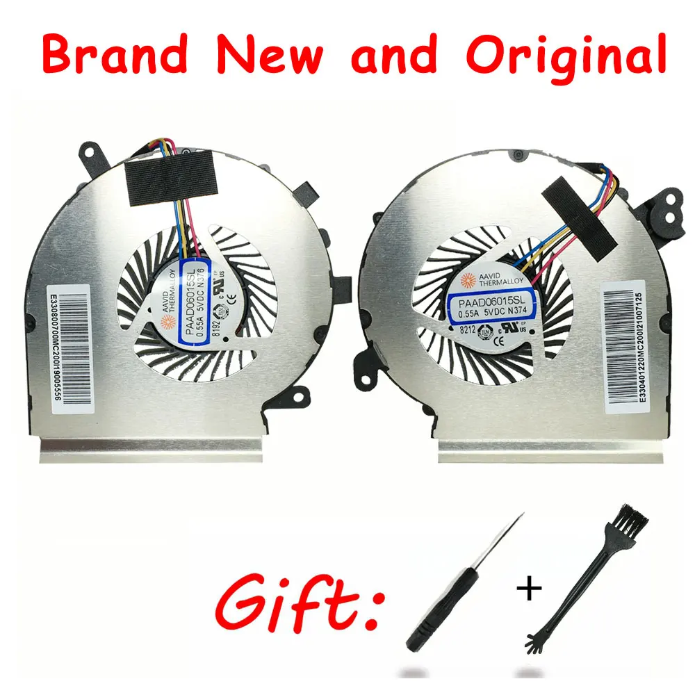 Ноутбук процессор gpu Вентилятор охлаждения кулер радиатор для Msi GE62MVR GE72MVR MS-16JC