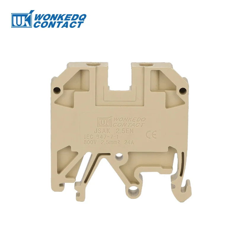 Terminal Block 10Pcs SAK2.5EN Universal Screw Connection Feed-through SAK 2.5 mm&sup2; Wire Electrical Connector DIN Rail Terminal Block SAK 2.5EN, terminal block