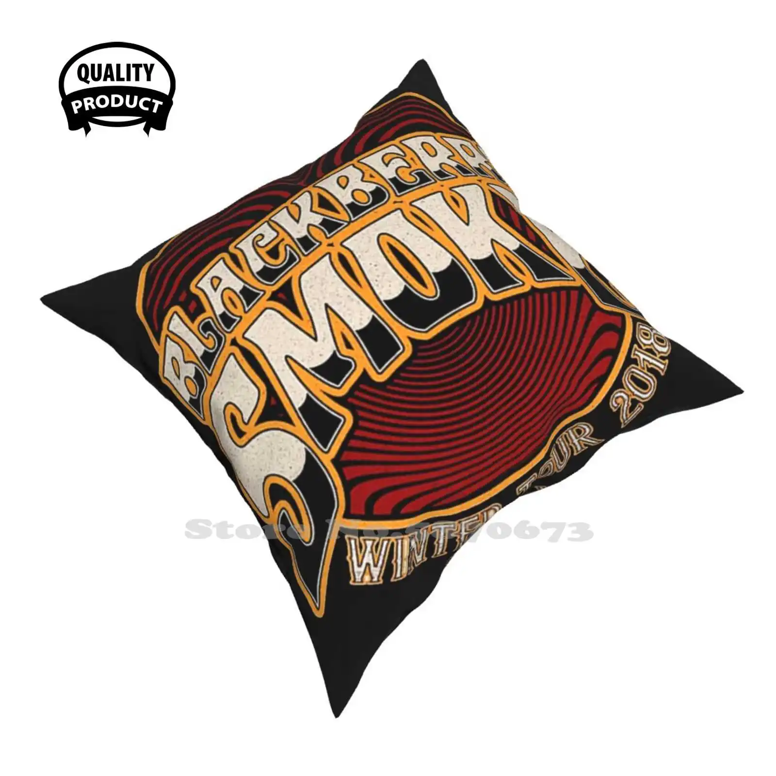 Fodera Per Cuscino Da Tiro Blackberry Fresh Smoke Food Closeup Background Frutta Delicious Green Cold White Pasto Dessert Sweet