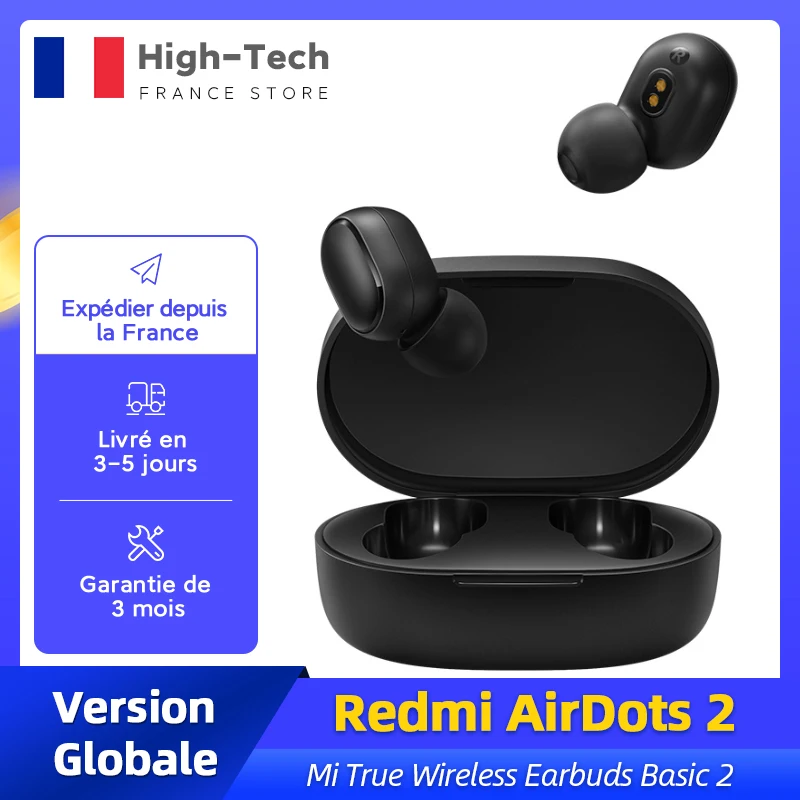 Xiaomi Redmi AirDots 2 Mi True Wireless écouteurs de base 2 TWS Bluetooth 5.0 12 heures d'autonomie Auto Link écouteur en Stock