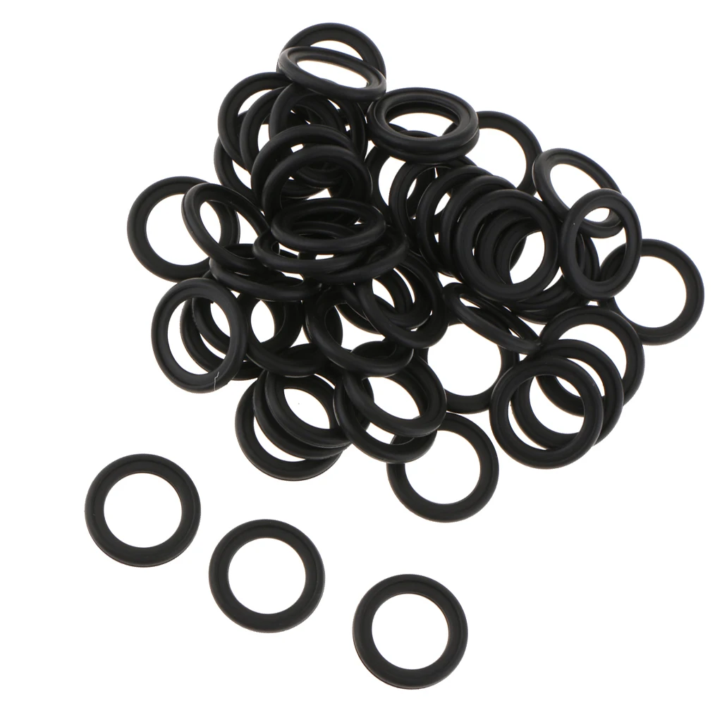 50PCS M14 Rubber Oil Crush Washers/Drain Plug Gaskets Compatible with Ford F75Z-6734-AA