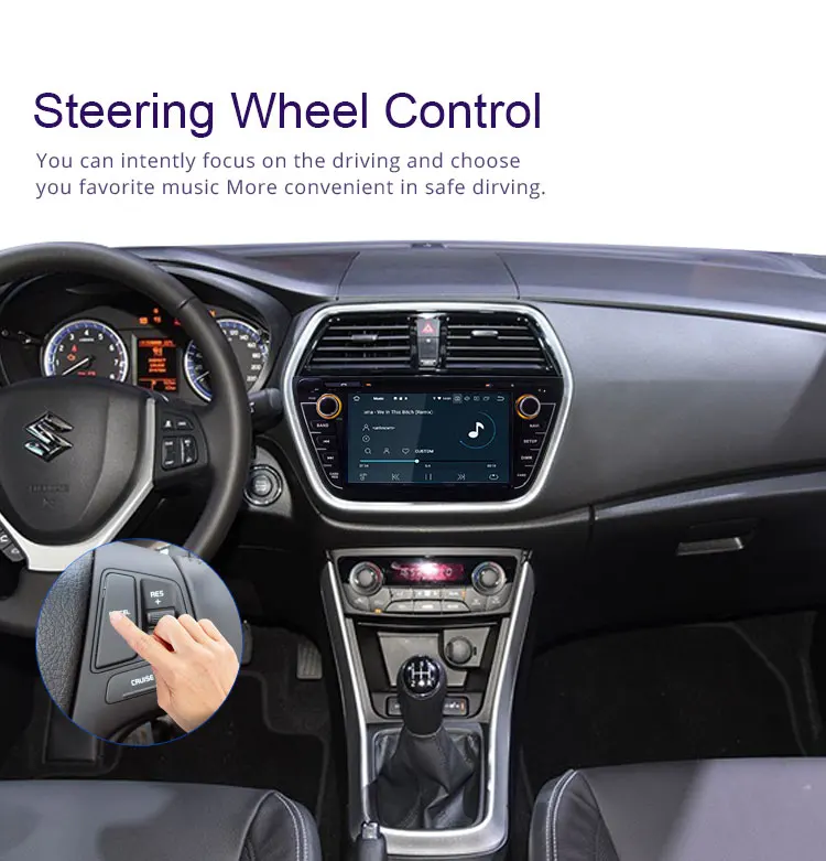 Flash Deal TOPBSNA 8 inch Android 9.0 Car DVD Player For Suzuki SX4 S-Cross 2014 2015 2016 WIFI Multimedia GPS Stereo 2 Din Car Radio Audio 10