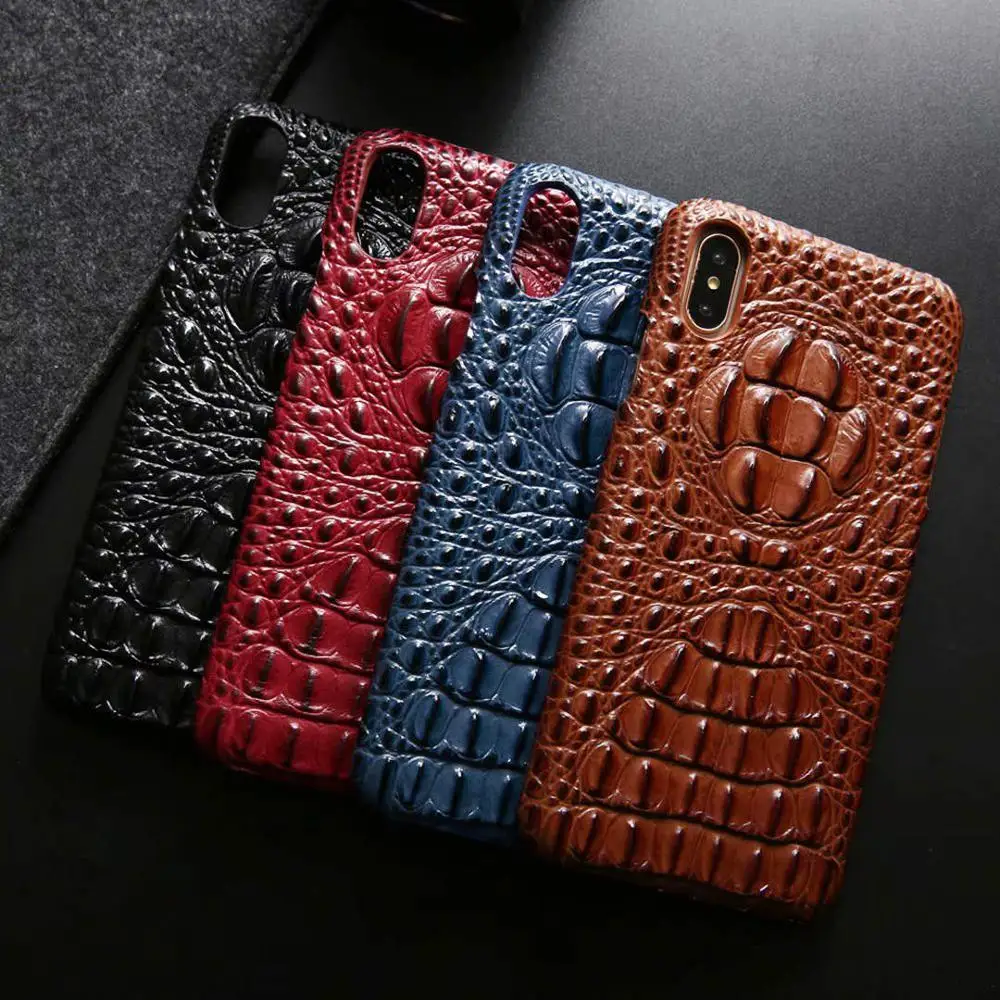 Последний чехол из натуральной кожи для iPhone XSMAX XR XS X 8 7 Plus роскошный 3D модель крокодиловой кожи жесткий чехол для iPhone 11 11ProMax