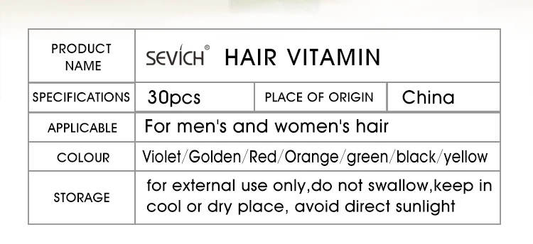 Description Picture 6 of itemSevich Hair Vitamin Keratin Complex Oil Capsule Set Hair Care Essential Oil For Dry Hair Nourishing Scalp Treatment