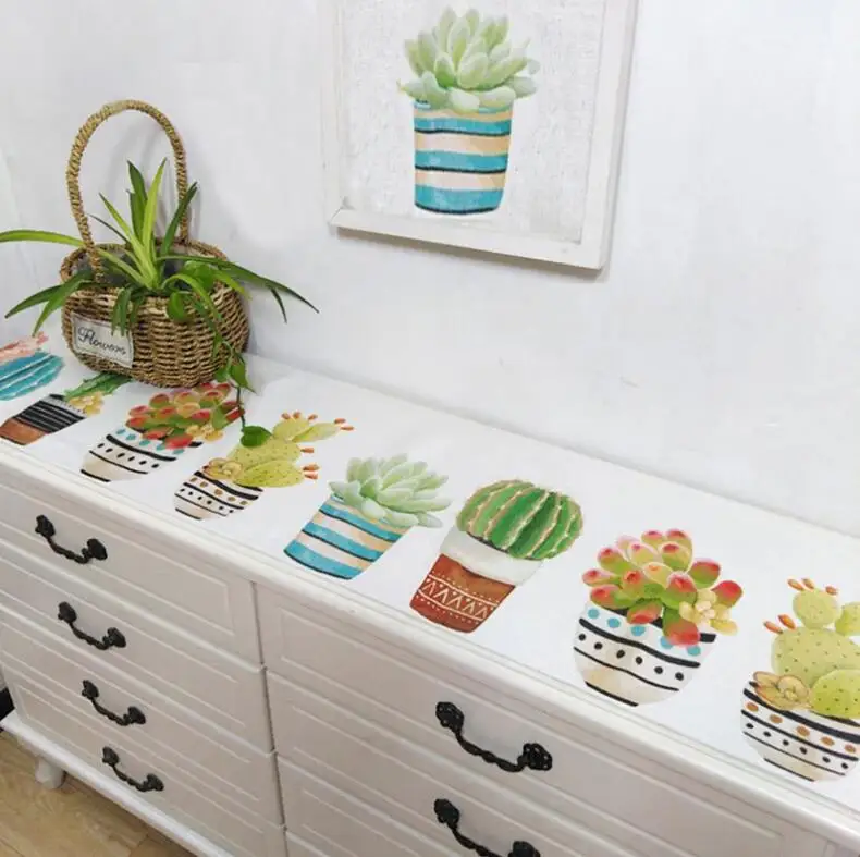 Nordic Cactus Green Leaf настольные дорожки хлопковая льняная Европейская скатерть для