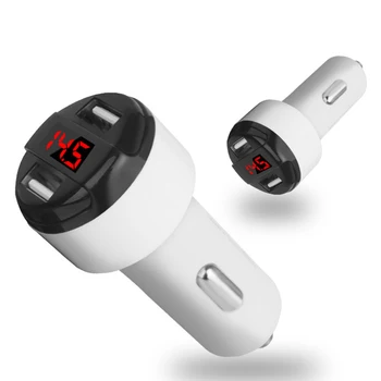 

Dual USB Fast Charging charger car Digital Voltage Detection Car telephone Charger Power Adapter