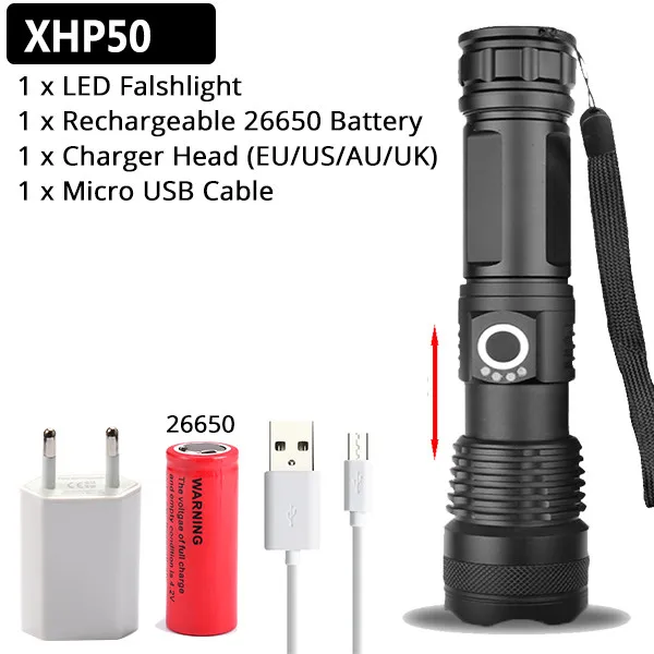 Новейший четырехъядерный самый мощный светодиодный фонарь XLamp XHP70.2 XPH50.2 Zoomable 3 режима освещения светодиодный фонарь 26650 для кемпинга - Испускаемый цвет: Option B