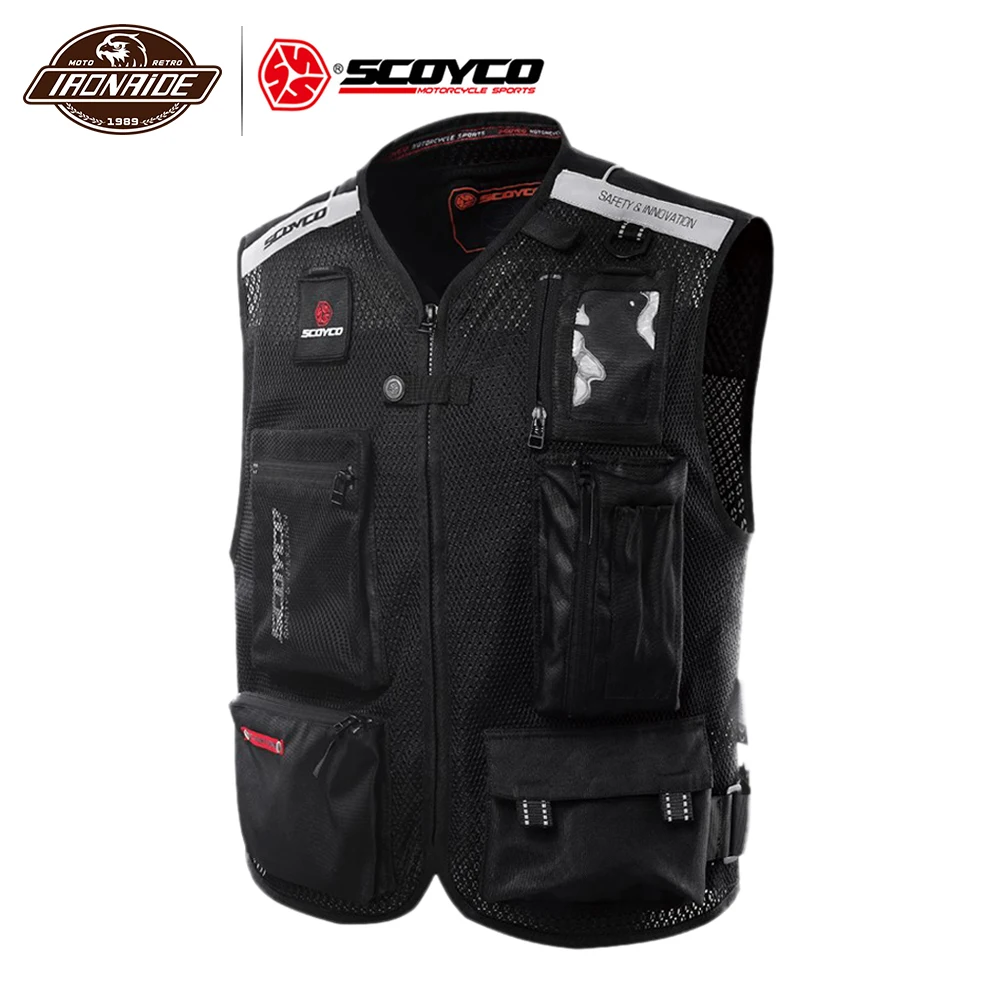 

SCOYCO Motorcycle Vest Moto Jacket Vest Reflective Moto Clothing Mesh Motocross Off-Road Racing Vest Motorcycle Riding Jacket