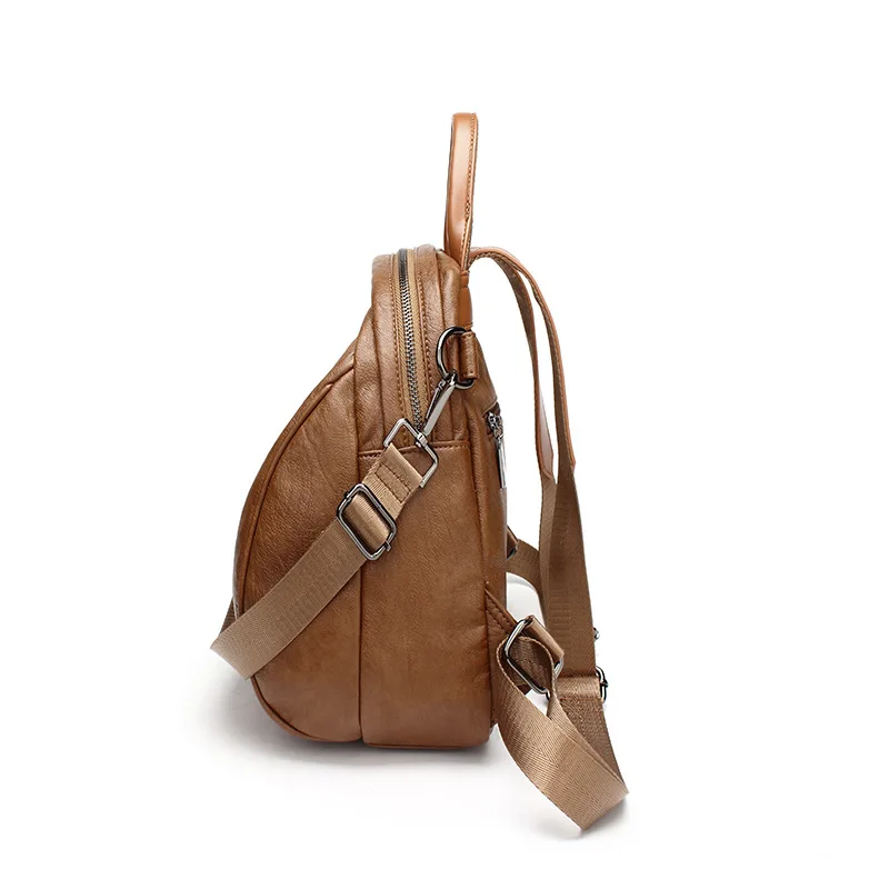 Рюкзак из натуральной кожи в стиле ретро, повседневные Рюкзаки, модная маленькая Вместительная дорожная сумка, деловая школьная сумка из воловьей кожи, Женская C1156