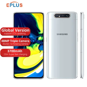 Перейти на Алиэкспресс и купить Глобальная версия samsung Galaxy A80 A805F/DS мобильный телефон с двумя sim-картами 8 Гб 128 ГБ 6,7 дюймSnapdragon 730 Android 3700 мАч NFC 4G смартфон