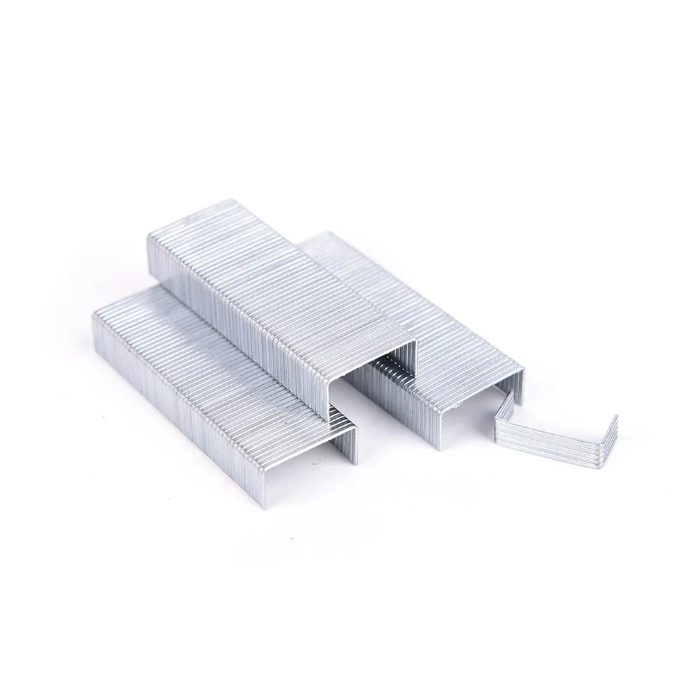 Creative Silver Stainless Steel Staples Office Binding Supplies 1000Pcs Consuming Supplies 1 Pack 12#:12*5mm stapler pin