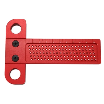 

Woodworking Scribe 100Mm T-Type Ruler Hole Scribing Gauge Aluminum Crossed Feet Woodworking Crossed-Out Tool Measuring Tool