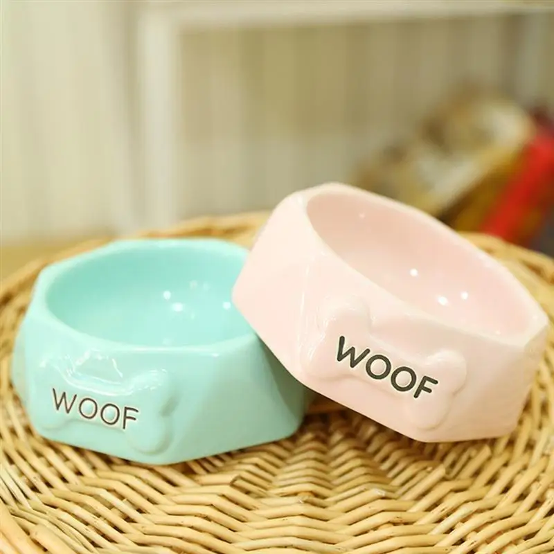 Woof костяная керамическая миска для собак и кошек|Кормление собаки| |