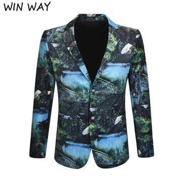 

Autumn Men Blazers 2019 Suits Cotton Causal Flower Suit Smart Slim Fit Dress Mens Blazer Masculino Jacket 4XL