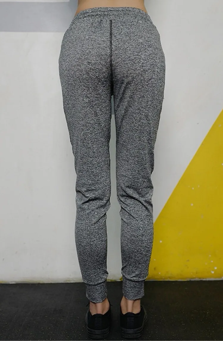 HOUZHOU осенние женские тренировочные брюки боковых сетчатых Jogger Штаны Для женщин свободное до щиколотки трек Штаны Повседневное черные