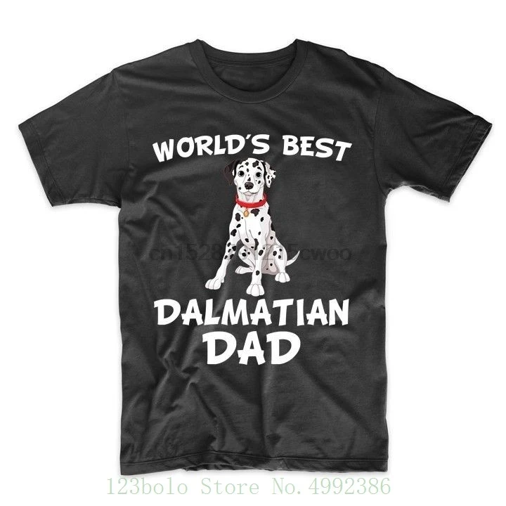 World Best Dalmatian Dad Dog Owner T Shirt Retro T-shirt Men Short Sleeve O-neck T-shirts Summer Stree Twear |