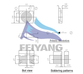 

Original UNI LED 2000pcs 3528 2835 1210 Light Beads High Power 1W 6V Cool white For LED LCD TV Backlight Applicatio