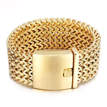 

12/18/30MM Wide New Style Mens Gold/Silver Color Stainless Steel Figaro Chain Bracelet Men Jewelry Gift 21cm