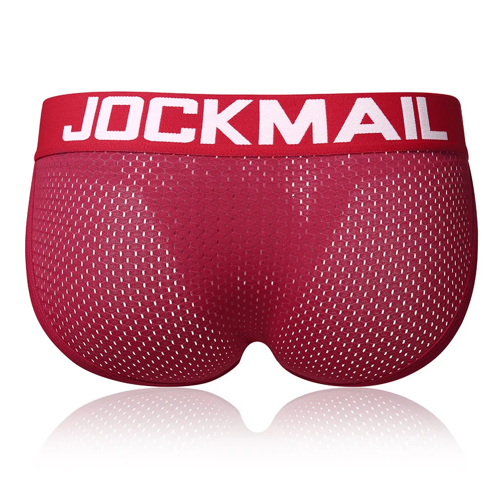 Трусы брифы JOCKMAIL мужские сетчатые пикантное нижнее белье из вискозы дышащие