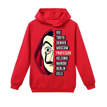 

La Casa De Papel 3D Printed Hooded Sweatshirts Money Heist TV Series Pullovers kids Fashion Casual House of Paper Hoodies