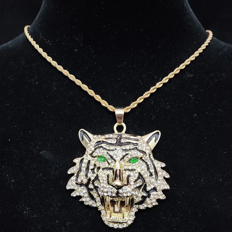 Catena tag hip hop cani: ghiacciata in argento oro bling