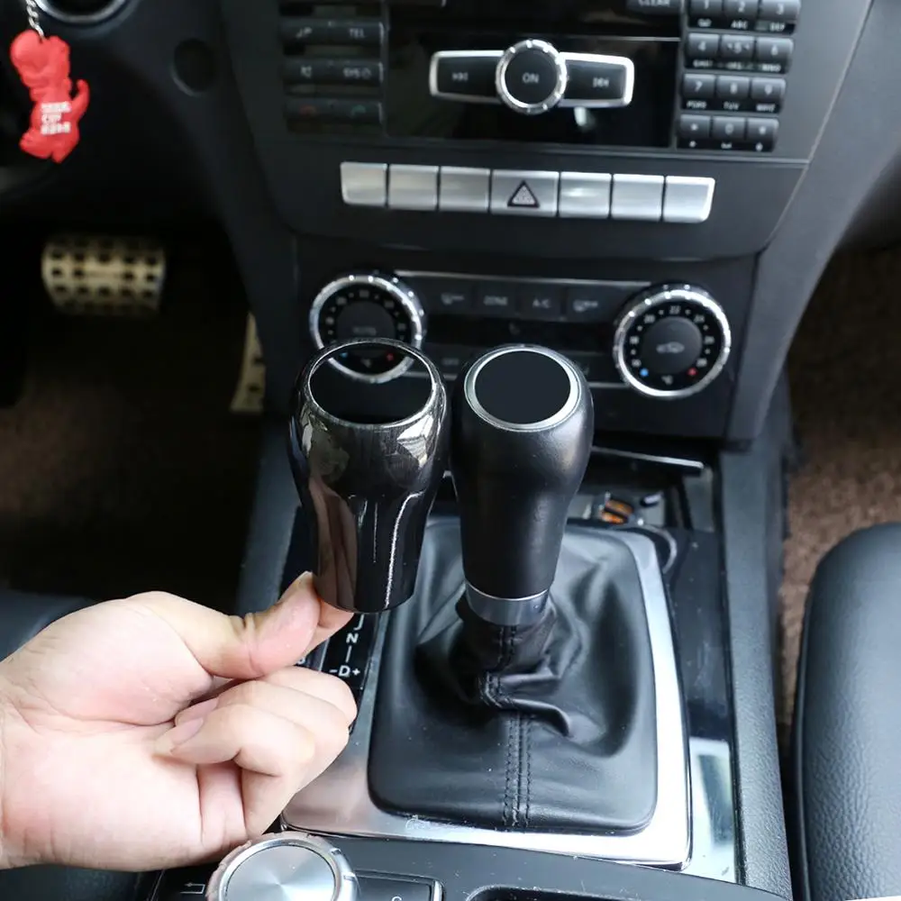 Черные деревянные наклейки из АБС-пластика для Mercedes Benz C Class W204 E W212 GLK 2003-2017