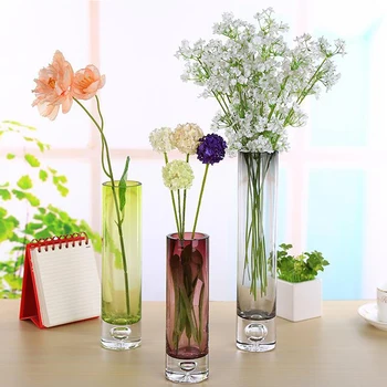 

MINIMALIST MODERN TRANSPARENT GLASS VASE STRAIGHT CRYSTAL GLASS VASE DECOR TERRARIUM HYDROPONIC CONTAINER HOME DECORATION