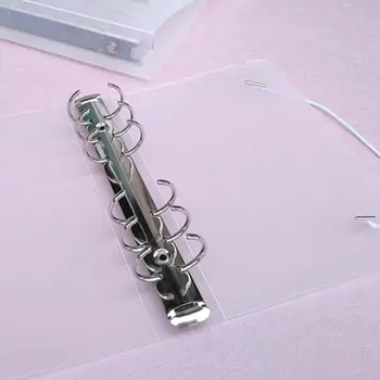 

New A5 A6 Notebook Accessory Sheet Shell Office School Concise Stationery Planner Holes Binder 6 Transparent Cover E4Y9