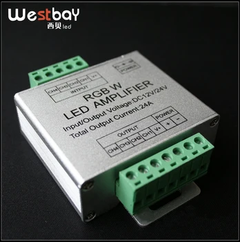 

DC12V 24V RGBW Signal Relay Amplifier For Enlarge RGBW Led Application Free Shipping 6A each CH Max 576W Available