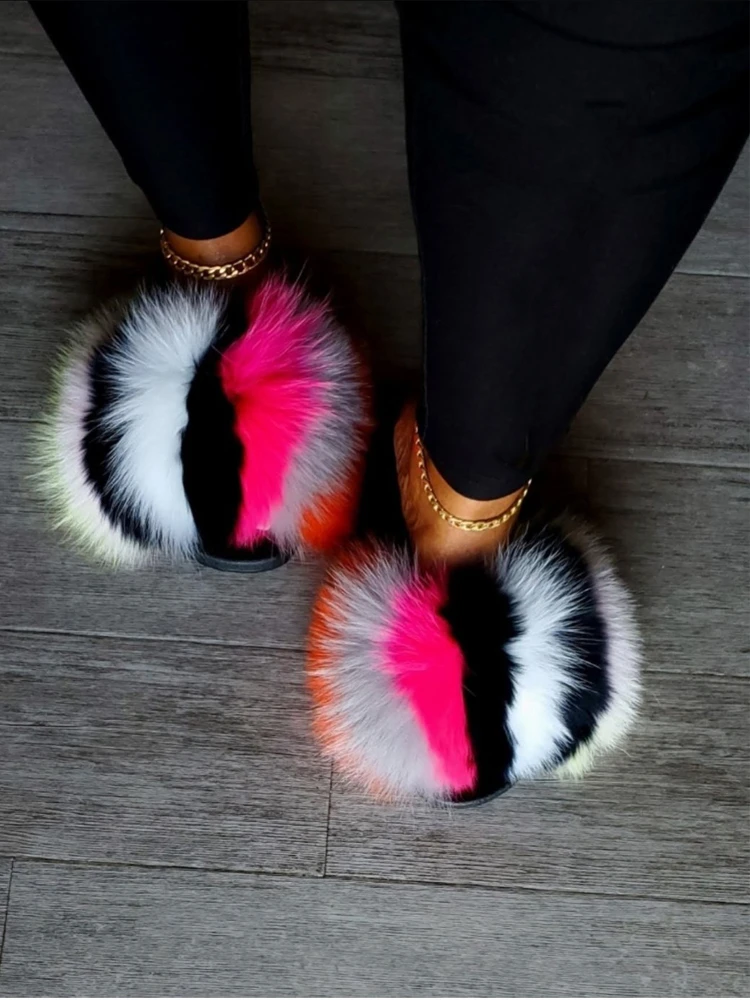 comfy fur slides