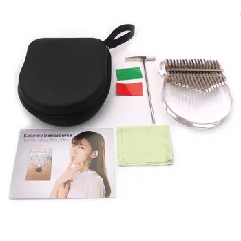 

17 Key Kalimba Acrylic Thumb Piano Mbira Transparent Keyboard Instrument 24BD