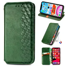 Funda abatible de cuero tipo cartera para teléfono Iphone 11 Pro Max Funda con ranuras para tarjetas Funda de teléfono para iPhone 7 6S 8 X Xr XS Max Magnet Coque(China)