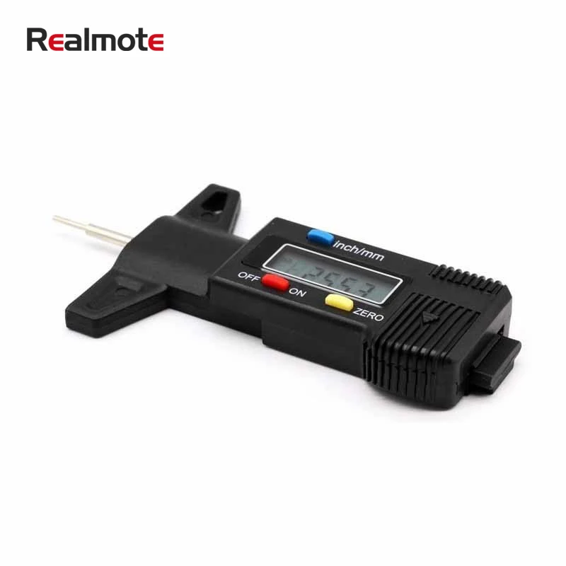 

Realmote 0-25mm/0.01 Digital Depth Gauge Tread LCD Display Tyre Brake Caliper Micrometer Tool