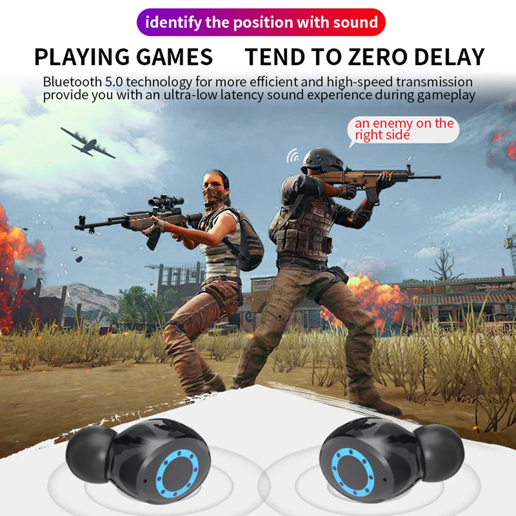 HIPERDEAL V12-1 Спортивные наушники Bluetooth 5,0 гарнитура TWS беспроводные наушники мини стерео наушники с цифровым дисплеем