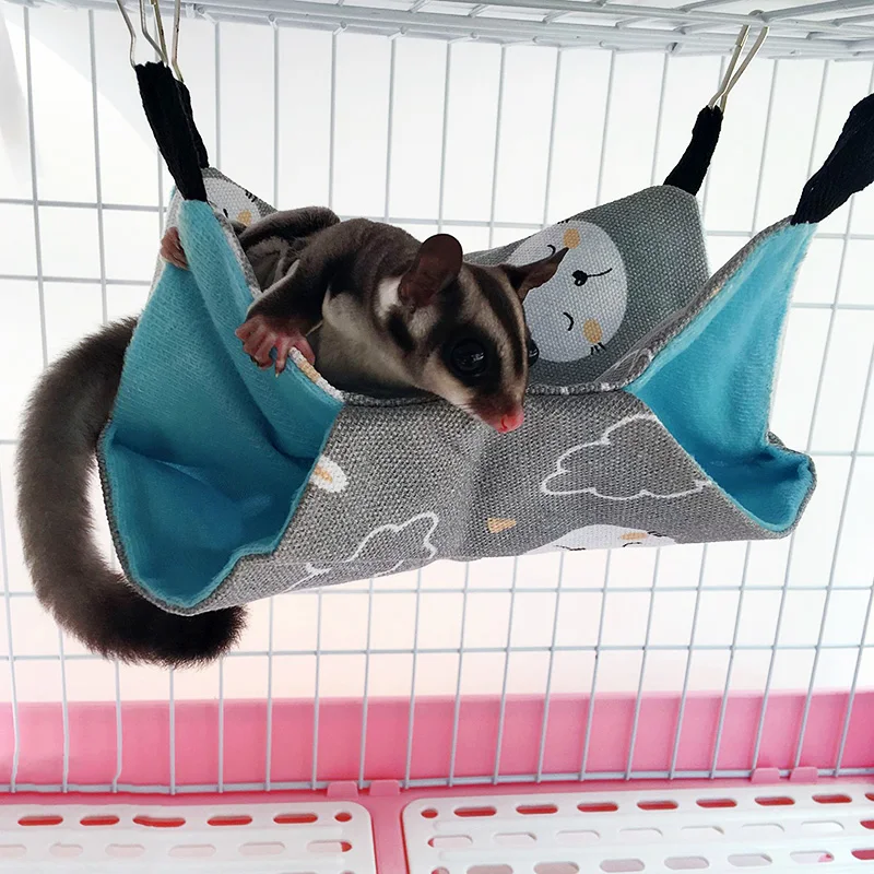 

Pet Hammock Hanging Bed Nest Double Layer Canvas Hammock Hamsters Chinchillas Ferrets Hammock Guinea Pig Rabbit Cage Accessories