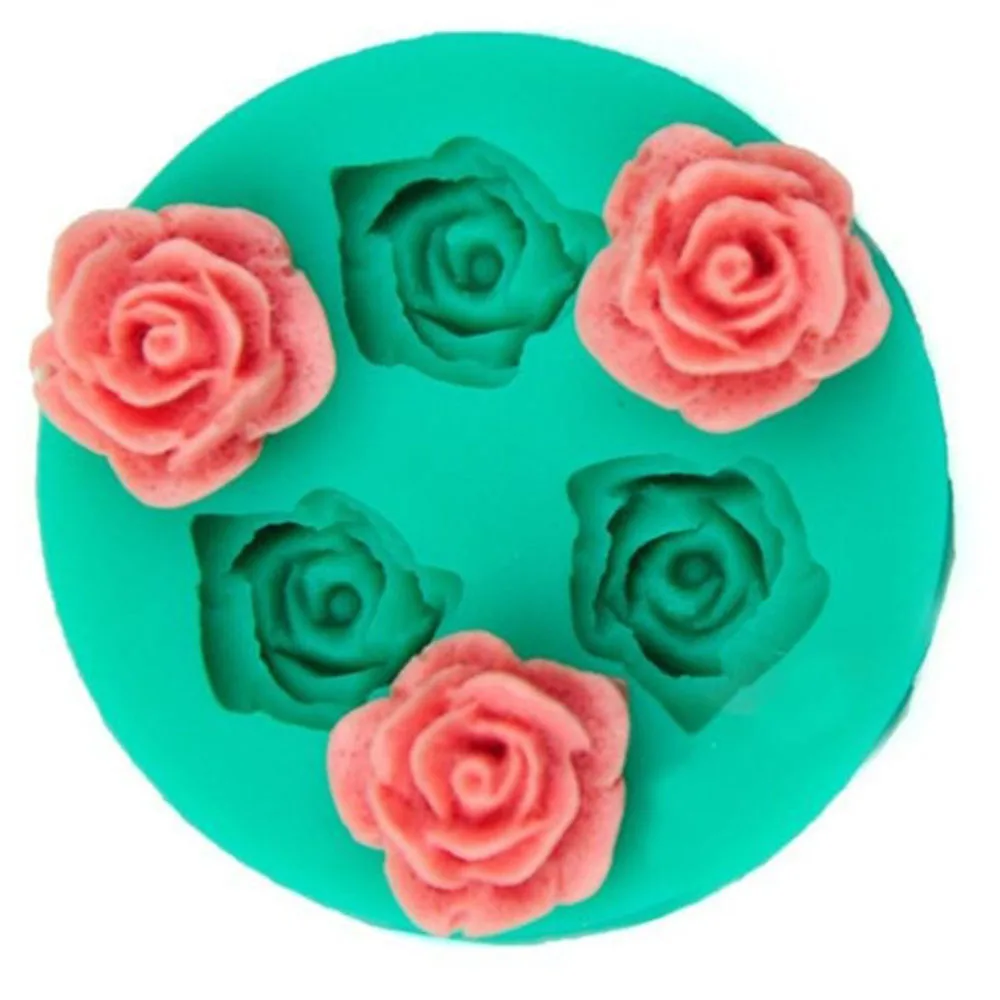 Горячая Новинка 3D Пищевая силиконовая форма розы формы для выпечки шоколадных конфет желе силиконовые формы для украшения свадебного торта инструменты