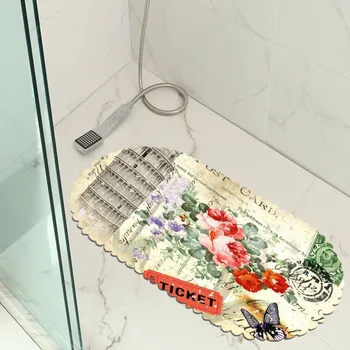 

Bathroom PVC Non-Slip Mat Kitchen Toilet Bathroom Shower Hollow Waterproof Gasket Floor Mat