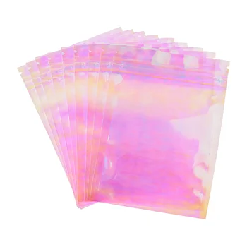 

20Pcs Aluminum Foil Star Laser Reclosable Eyelashes Packaging Bag Reclosable Pouches Self-sealing Bag Candy Pouch