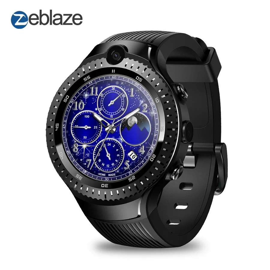 Zeblaze THOR 4 Dual Смарт-часы 4G LTE Android четырехъядерный 1 Гб + 16 Двойная камера дюйма AOMLED