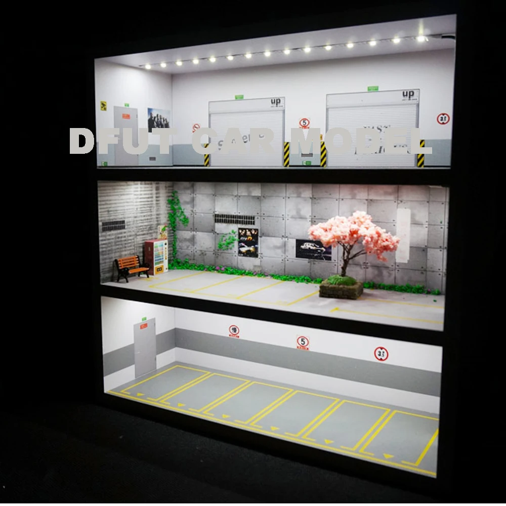 DIY1: 64 модель автомобиля паркинг Модель Материал Пакет подземный гараж изготовление Материал гараж Модель Руководство по изготовлению детских игрушек