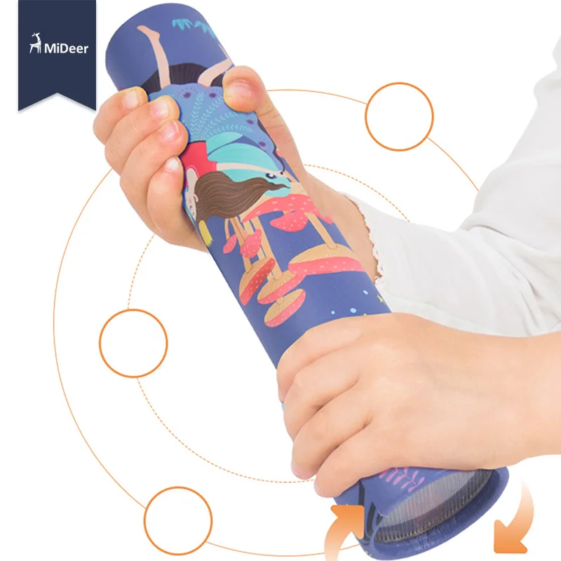 MiDeer Montessori Rotating Colorful Kaleidoscope Toy Lens Imaginative Cartoon Children Magic Classic Educational Toys for kids
