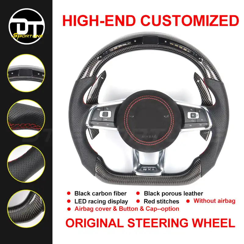 Racing Display Lenkrad Fur Golf 6 Golf 7 Hohe Qualitat Carbon Fiber Lenkrad Carbon Ruder Lenkrader Hupen Aliexpress