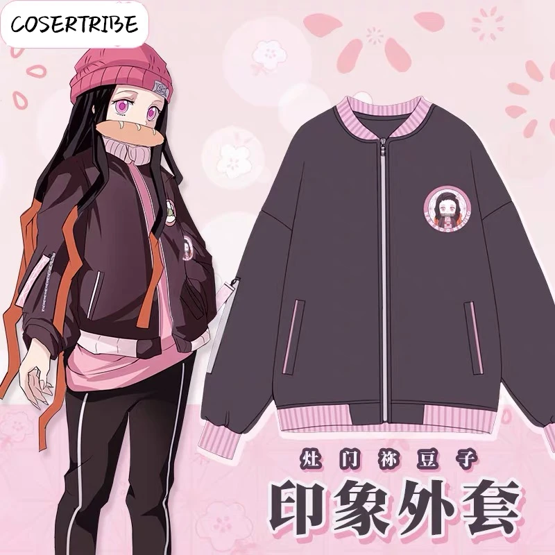 

Anime Demon Slayer / Kimetsu no Yaiba Kamado Nezuko Wool Winter Hoodies Long Sleeve Cosplay Costume Halloween Free Shipping New