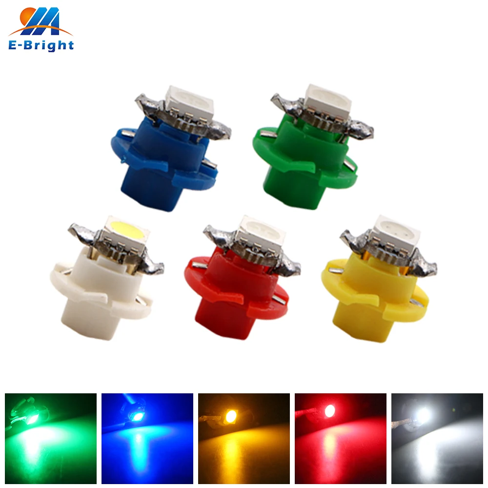 10pcs DC 12V B8.4 Led Car Gauge 5050 LED Speedo Dashboard Dash Map Warning Interior Light Bulb White Blue Red Green Yellow | Автомобили и