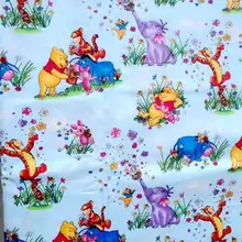 110 см ширина пух/Слон/цветочный принт синий хлопок ткань для маленьких девочек одежда домашний текстиль Чехлы для подушек сумки DIY-BK684