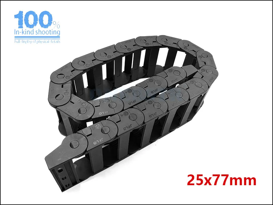 JFLO 1Meter 25x38 25x57 25x77mm Towline Wire Carrier cable bridge type interior opening Protection Drag chain Free shipping 22
