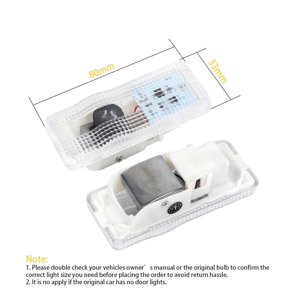 2 шсветодиодный светодиодные лампы для проектора автомобильных дверей Citroen C3 C4 C5