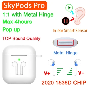 

SkyPods Pro Tws Air2 Kopfhörer Umbenennen Metall Scharnier Drahtlose Bluetooth Ohrhörer Smart Sensor PK i200 i1000 i9000 i90000