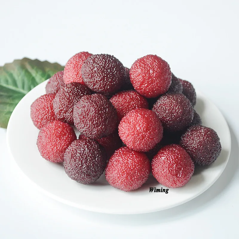 

Simulation red bayberry model cabinet Kitchen sketch Photography Props Home Decoration Lifelike waxberry Artificial Fruits