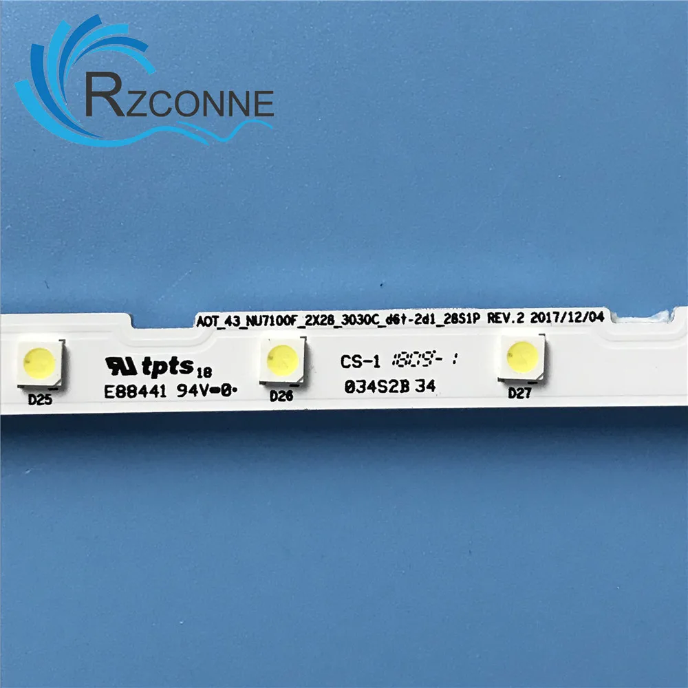 Faixa de Luz Led para Retroiluminação 28 Lâmpadas para Samsung tv 43 Ue43nu7100 Bn4400947a Ue43nu7120 Ue43nu7170 - Imagem 5